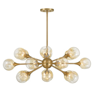 Matisse 18 Light Chandelier in Warm Brass
