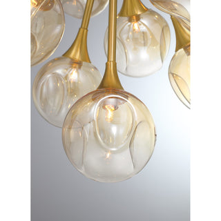 Matisse 18 Light Chandelier in Warm Brass