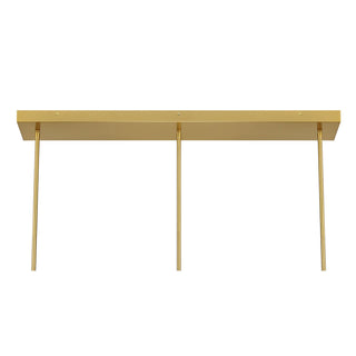 Hillbourne Three Light Linear Chandelier in Warm Brass