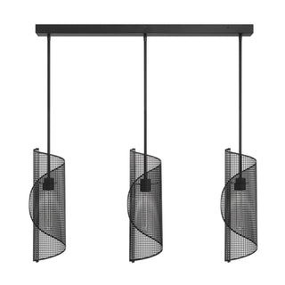 Hillbourne Three Light Linear Chandelier in Matte Black