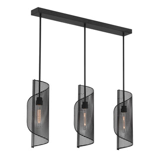 Hillbourne Three Light Linear Chandelier in Matte Black