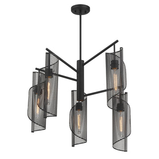 Hillbourne Five Light Chandelier in Matte Black