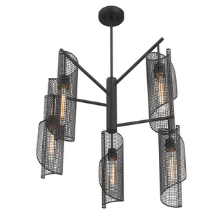 Hillbourne Five Light Chandelier in Matte Black