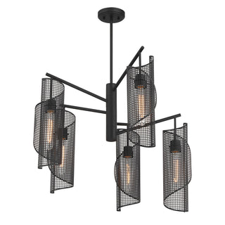 Hillbourne Five Light Chandelier in Matte Black