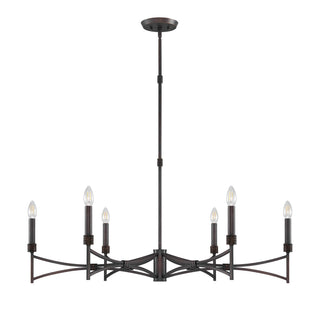 Gardner Six Light Chandelier in Champagne Mist