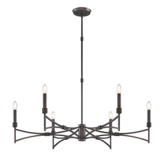 Gardner Six Light Chandelier in Champagne Mist