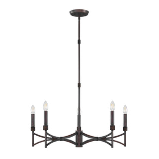 Gardner Five Light Chandelier in Champagne Mist