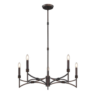 Gardner Five Light Chandelier in Champagne Mist