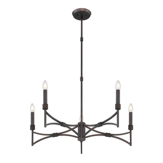 Gardner Five Light Chandelier in Champagne Mist