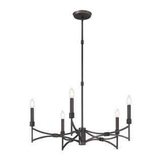 Gardner Five Light Chandelier in Champagne Mist
