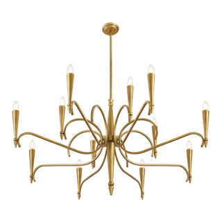 Tremont 12 Light Chandelier in Riviera Brass