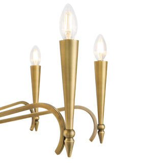 Tremont 12 Light Chandelier in Riviera Brass