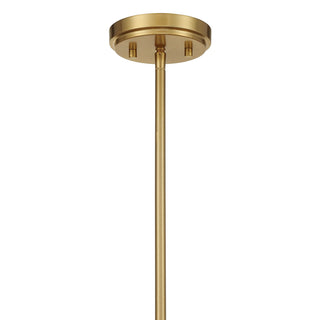 Consulate Five Light Chandelier in Matte Black and Warm Brass