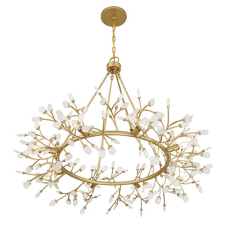 Once Eight Light Chandelier in Spun Gold