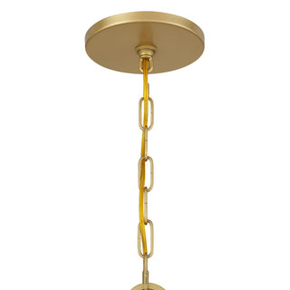 Once Eight Light Chandelier in Spun Gold