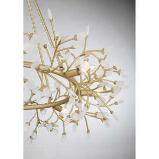 Once Eight Light Chandelier in Spun Gold