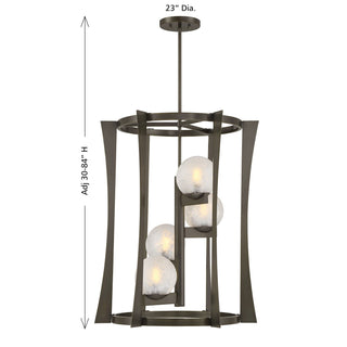 Darien Four Light Pendant in Mediterranean Bronze