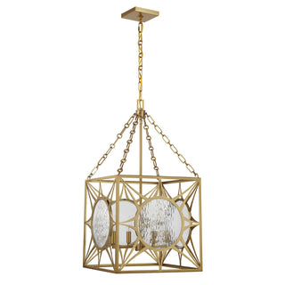 Balfour Four Light Pendant in Warm Brass