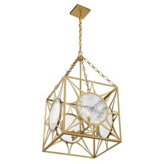 Balfour Four Light Pendant in Warm Brass