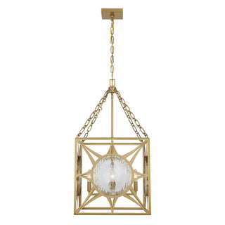 Balfour Four Light Pendant in Warm Brass