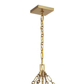 Balfour Four Light Pendant in Warm Brass