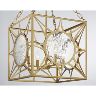 Balfour Four Light Pendant in Warm Brass