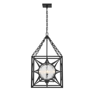 Balfour Four Light Pendant in Matte Black