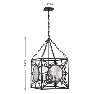 Balfour Four Light Pendant in Matte Black