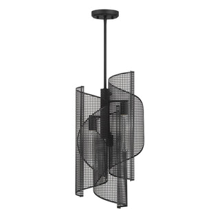 Hillbourne Three Light Pendant in Matte Black