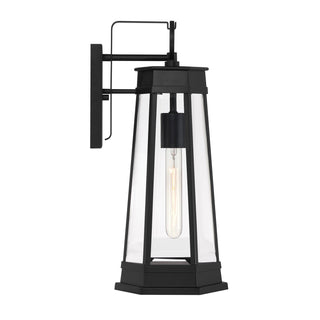 Payne One Light Outdoor Wall Lantern in Matte Black
