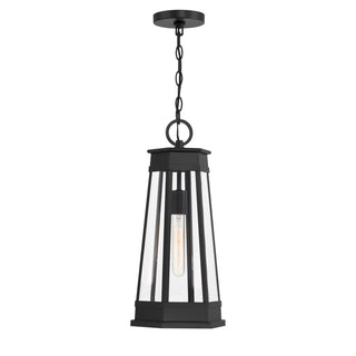 Payne One Light Outdoor Hanging Lantern in Matte Black