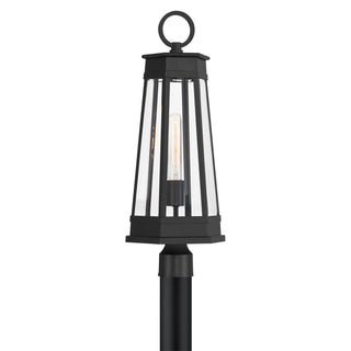 Payne One Light Outdoor Post Lantern in Matte Black