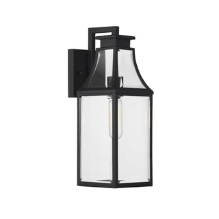 Emery One Light Outdoor Wall Lantern in Matte Black