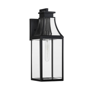 Emery One Light Outdoor Wall Lantern in Matte Black