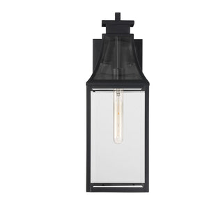 Emery One Light Outdoor Wall Lantern in Matte Black