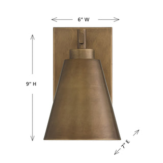 Ryder One Light Outdoor Wall Lantern in Atlas Bronze