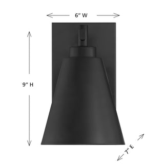 Ryder One Light Outdoor Wall Lantern in Matte Black