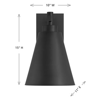 Ryder One Light Outdoor Wall Lantern in Matte Black