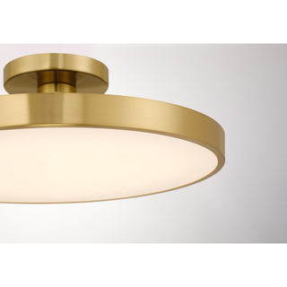 Thayer LED Semi-Flush Mount in Warm Brass