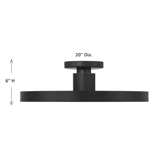 Thayer LED Semi-Flush Mount in Matte Black