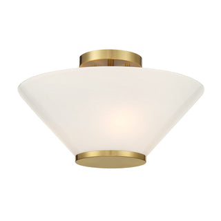 Blair Three Light Convertible Semi-Flush /Pendant in Warm Brass