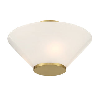 Blair Three Light Convertible Semi-Flush /Pendant in Warm Brass