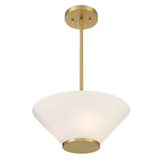 Blair Three Light Convertible Semi-Flush /Pendant in Warm Brass