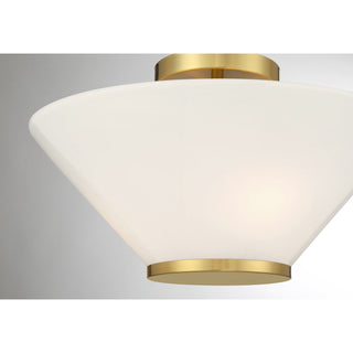 Blair Three Light Convertible Semi-Flush /Pendant in Warm Brass