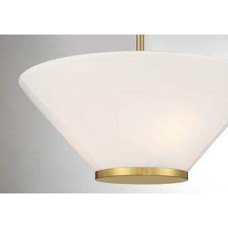 Blair Three Light Convertible Semi-Flush /Pendant in Warm Brass
