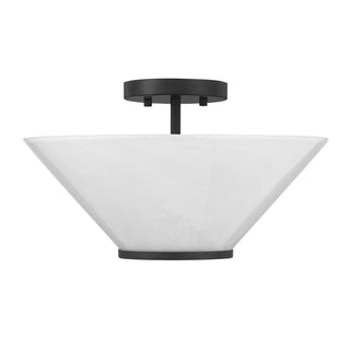 Blair Three Light Convertible Semi-Flush /Pendant in Matte Black