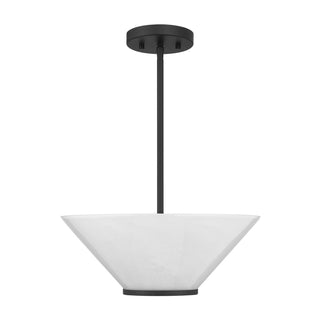Blair Three Light Convertible Semi-Flush /Pendant in Matte Black