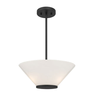 Blair Three Light Convertible Semi-Flush /Pendant in Matte Black