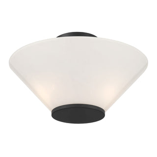 Blair Three Light Convertible Semi-Flush /Pendant in Matte Black