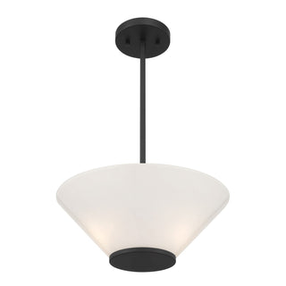 Blair Three Light Convertible Semi-Flush /Pendant in Matte Black